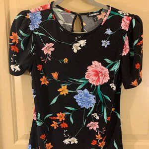 Express Printed Puff Sleeve Top
